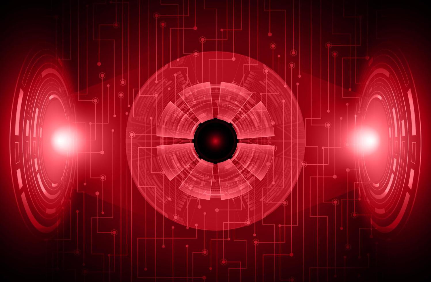 Modern Eye Holograph on Technology Background vector