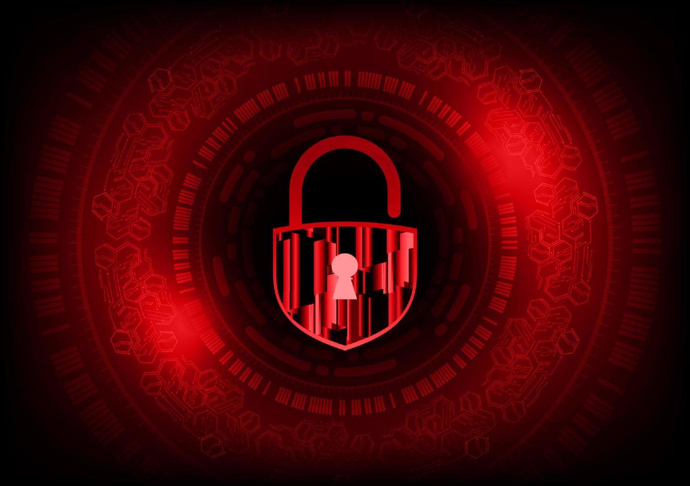 Modern Lock on Technology Backgroun vector