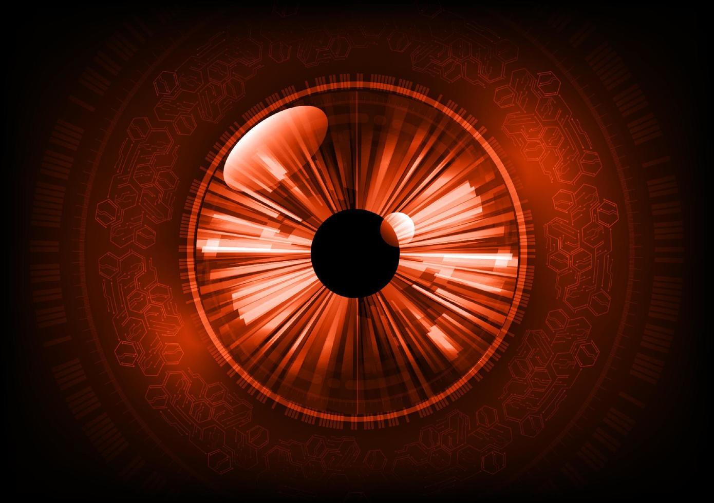 Modern Eye Holograph on Technology Background vector