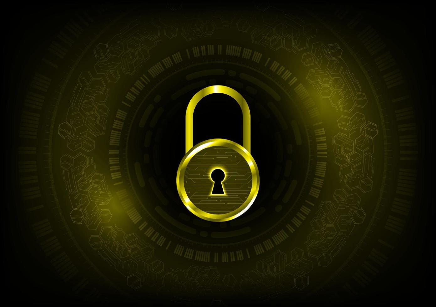 Modern Lock on Technology Background vector