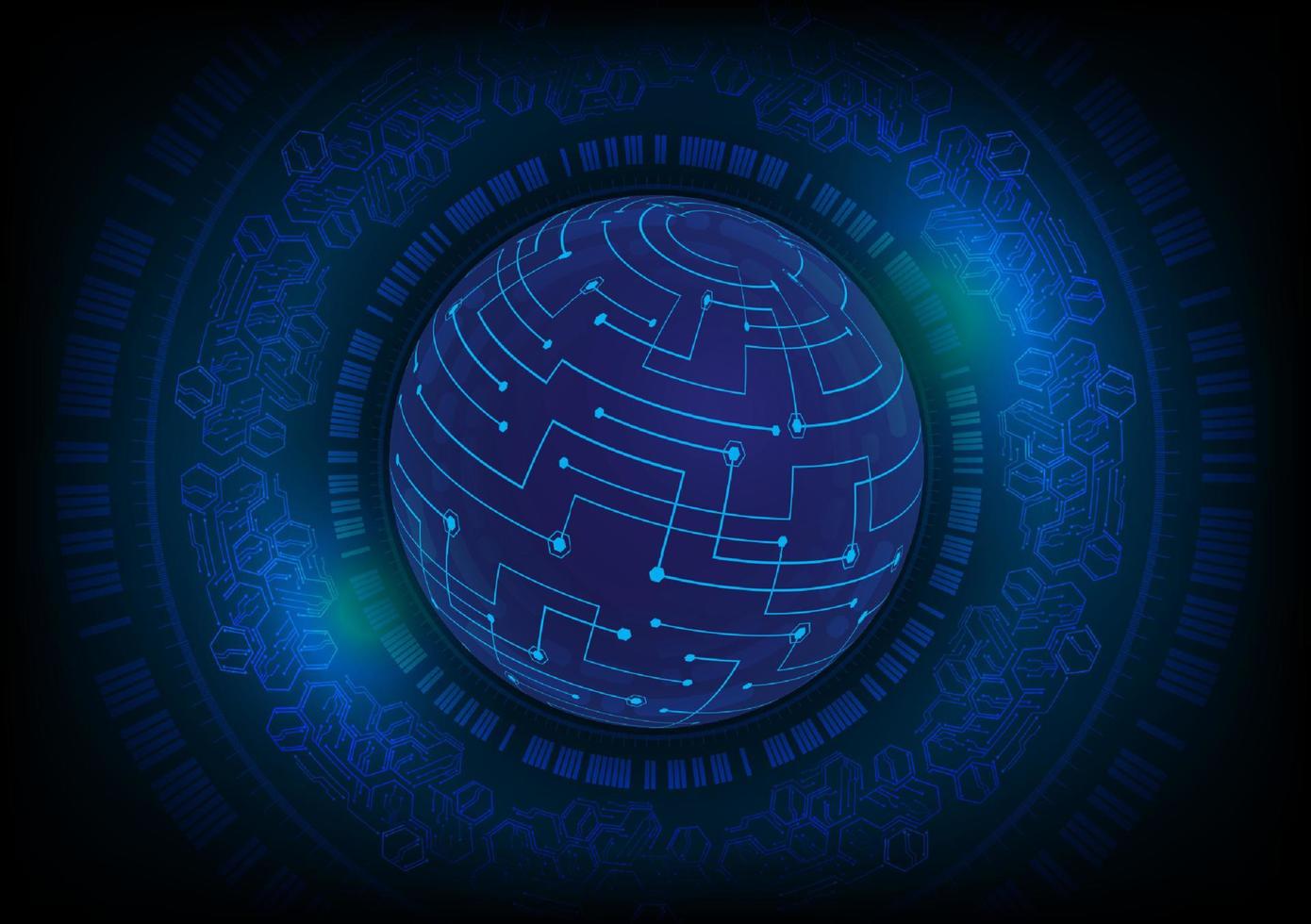 Modern data globe on Technology Background vector