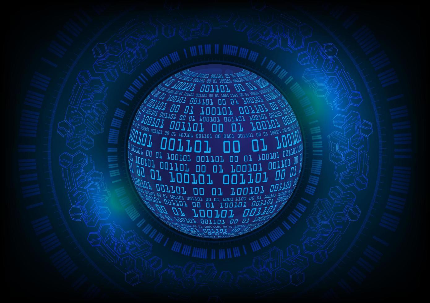 Modern data globe on Technology Background vector