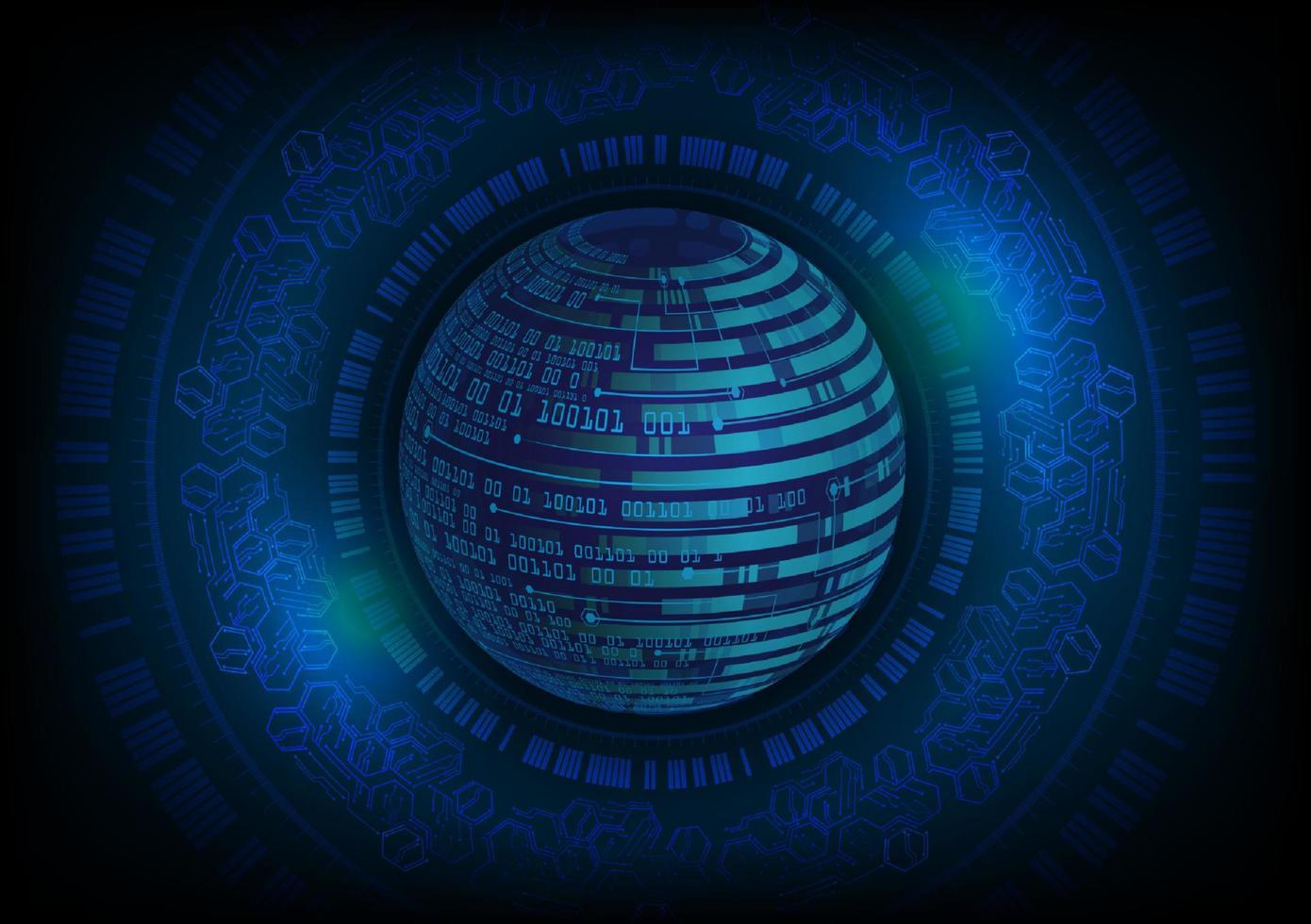 Modern Data Globe on Technology Background vector
