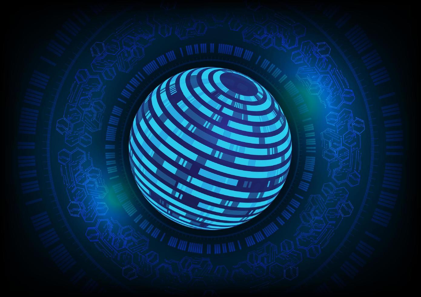 Modern Data Globe on Technology Background vector
