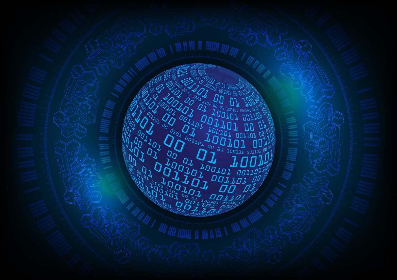 Modern Data Globe on Technology Background vector