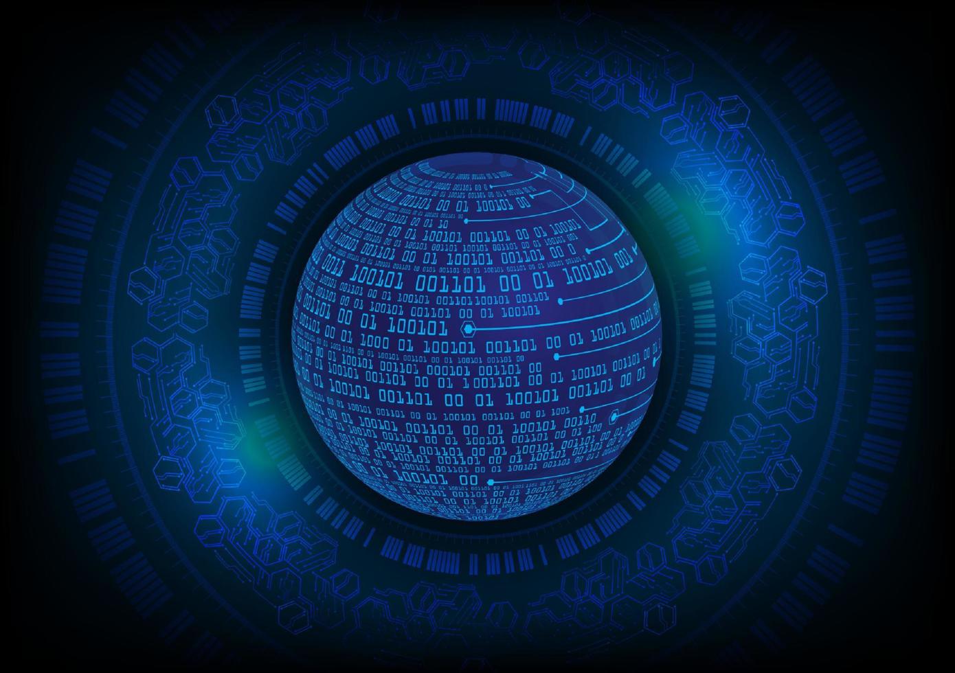 Modern Data Globe on Technology Background vector