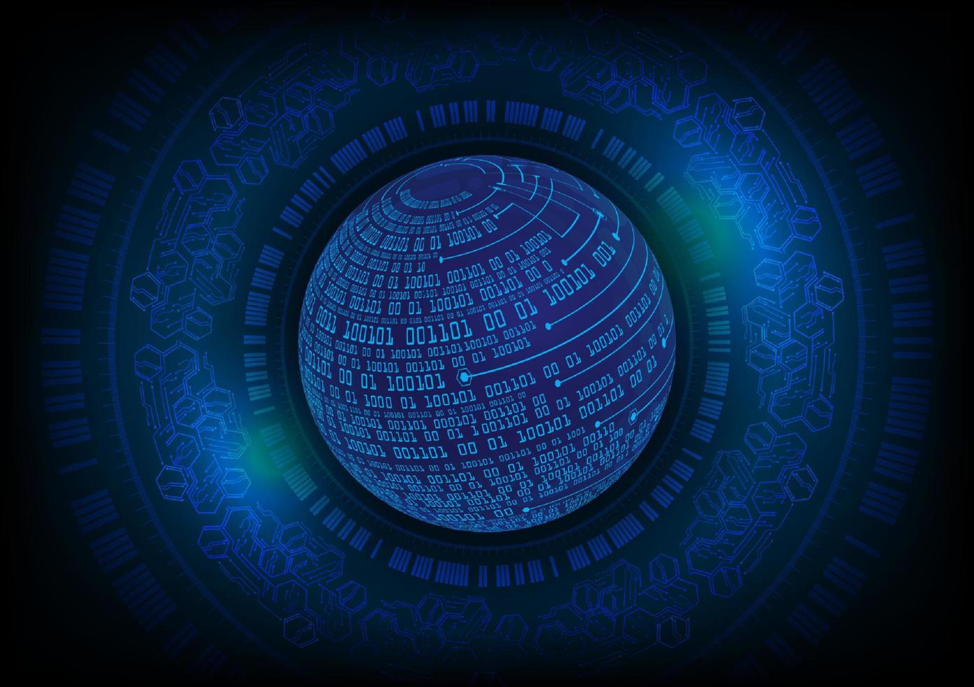 Modern Data Globe on Technology Background vector