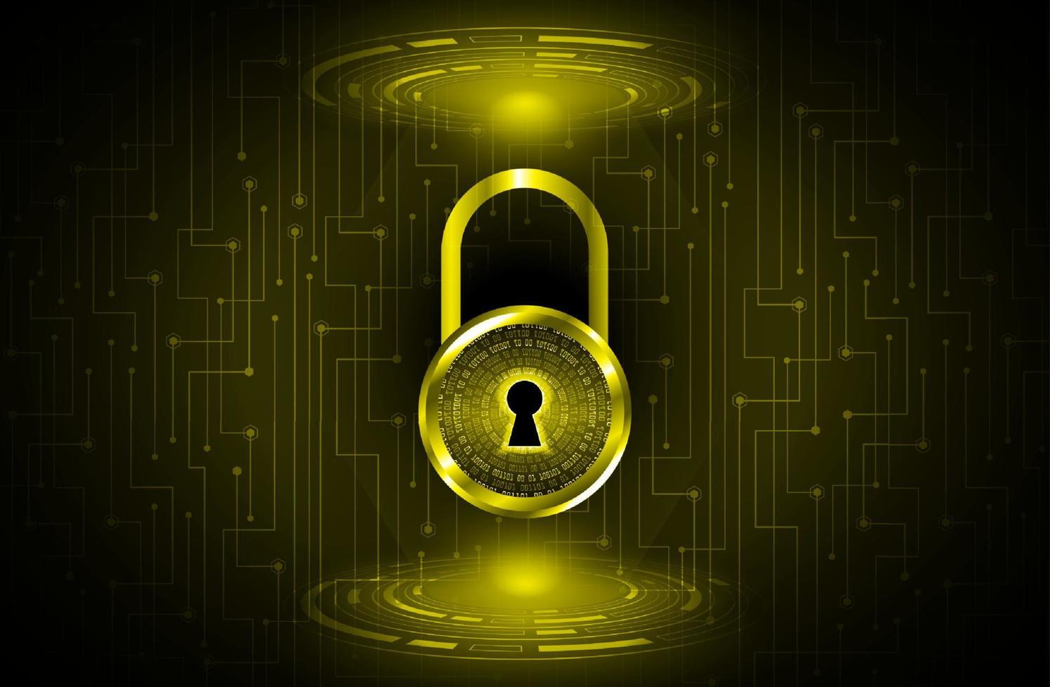 Modern padlock Holograph on Technology Background vector