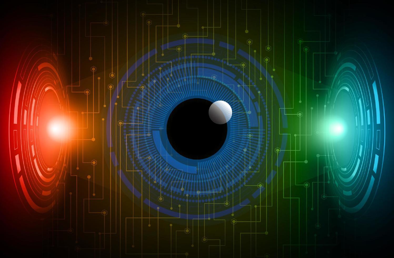 Modern eye Holograph on Technology Background 14588994 Vector Art at ...