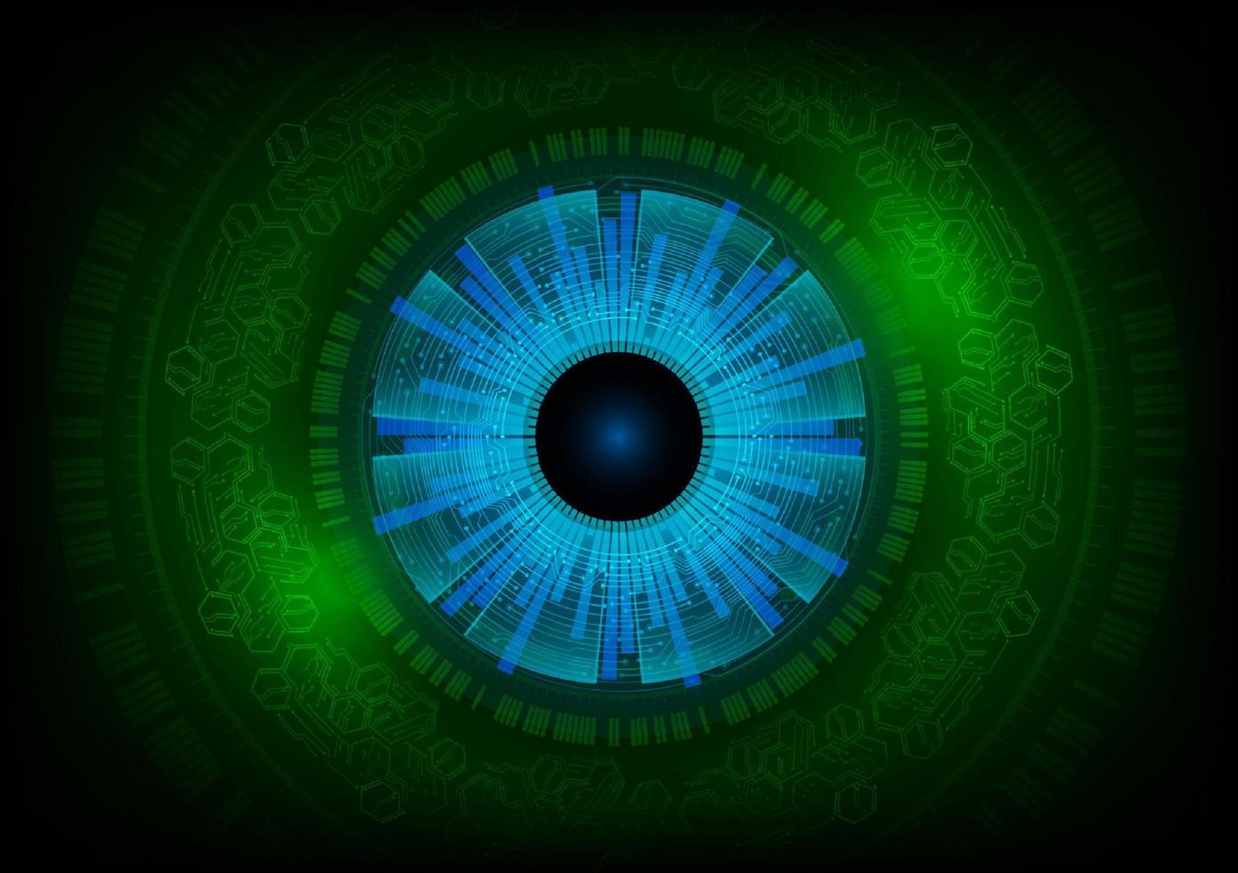 Modern Eye Holograph on Technology Background vector