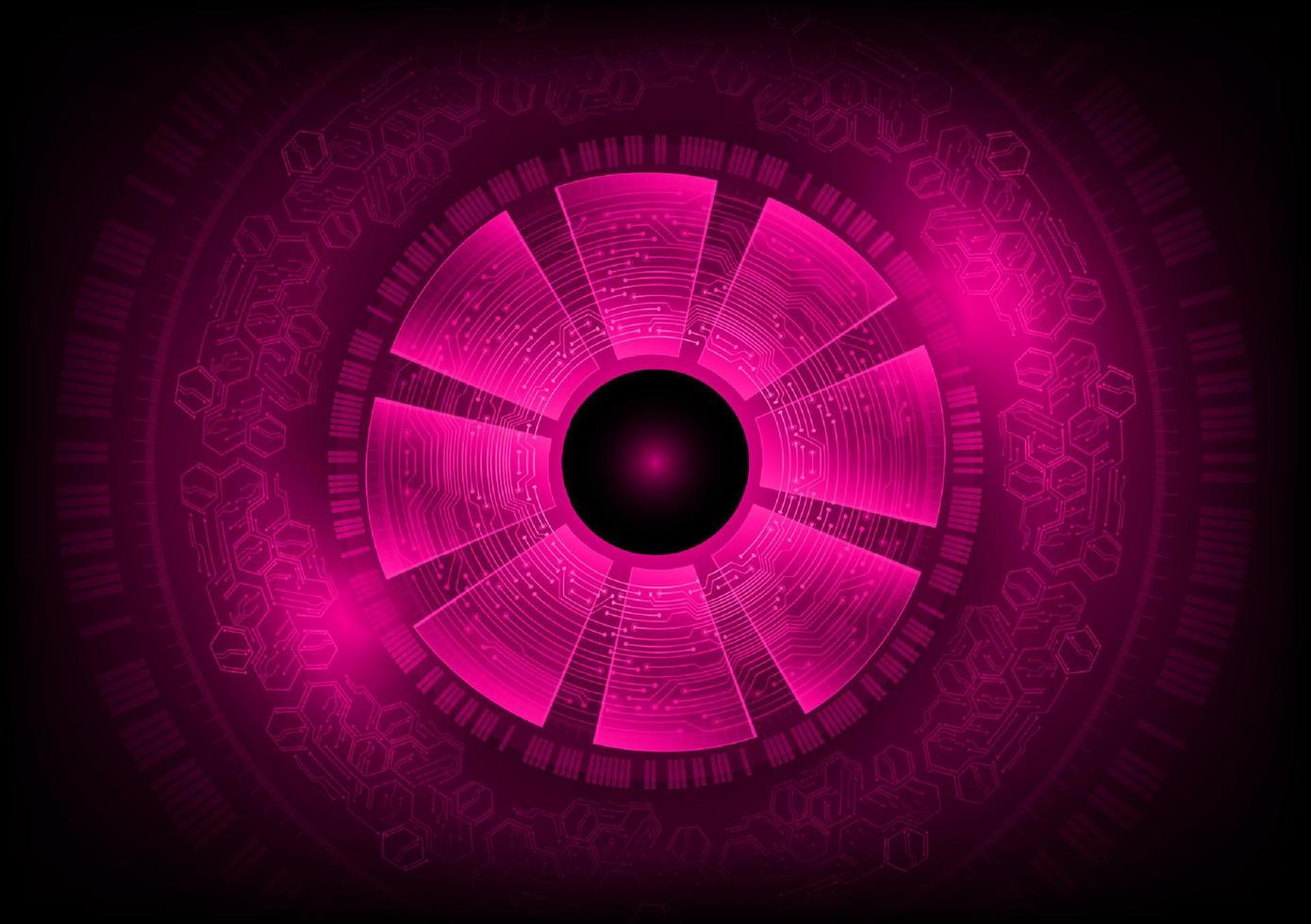 Modern Eye Holograph on Technology Background vector