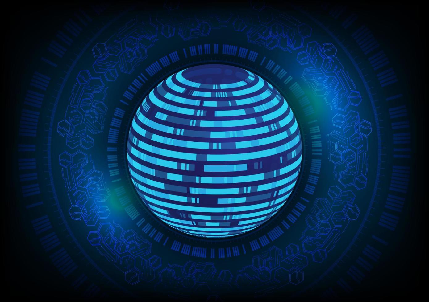 Modern data globe on Technology Background vector