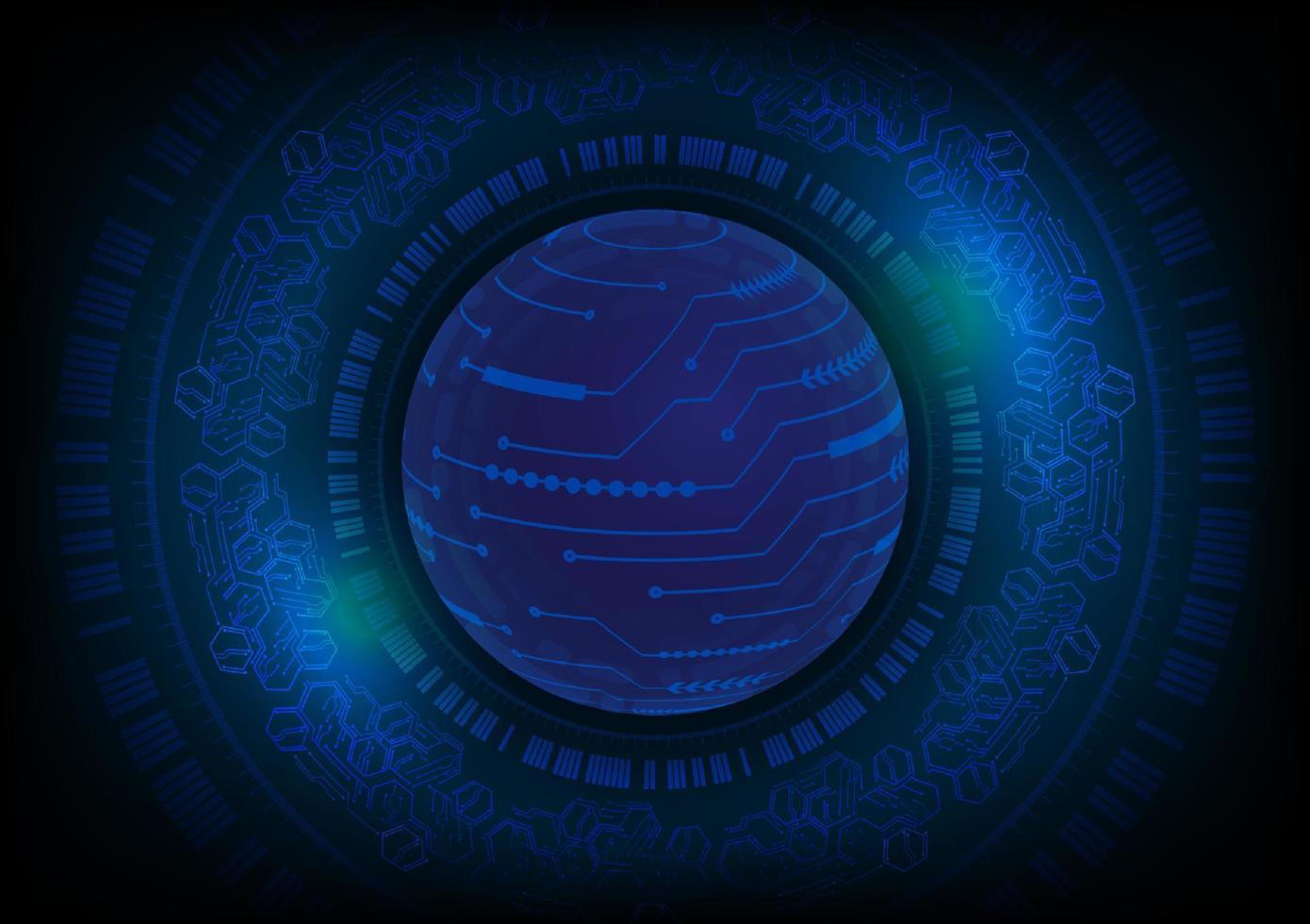 Modern Data Globe on Technology Background vector