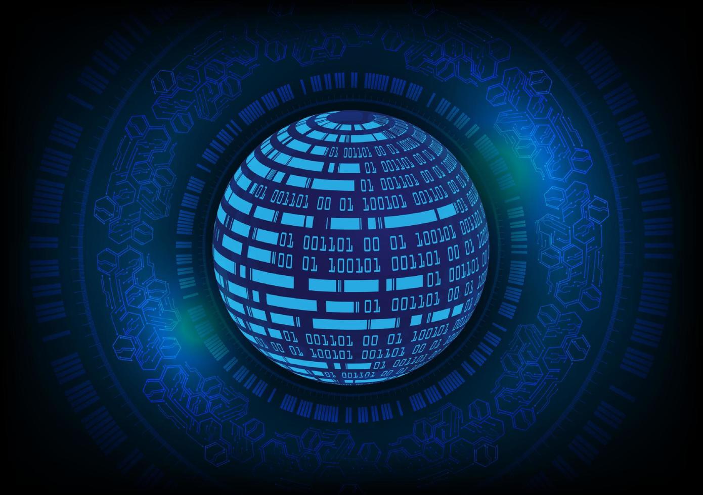 Modern Data Globe on Technology Background vector