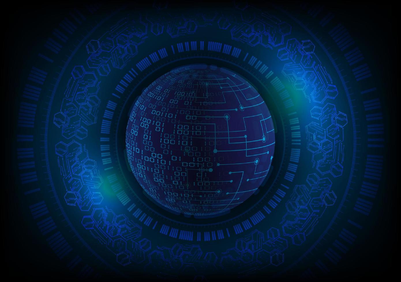 Modern Data Globe on Technology Background vector