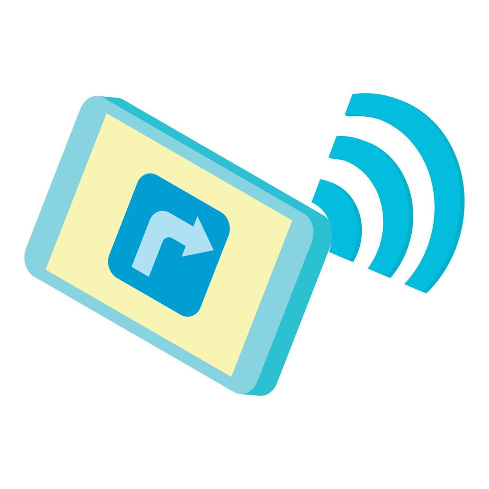 Wi Fi on phone icon, cartoon style vector