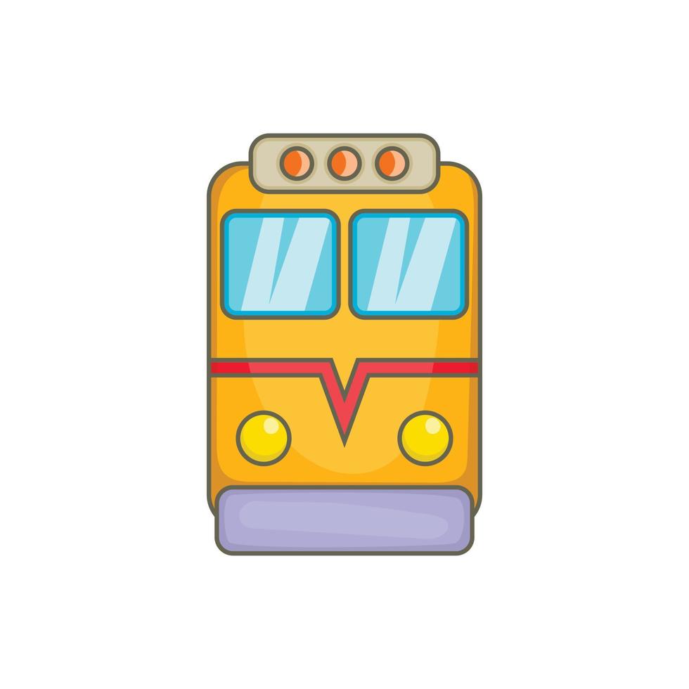 icono de tren, estilo de dibujos animados vector