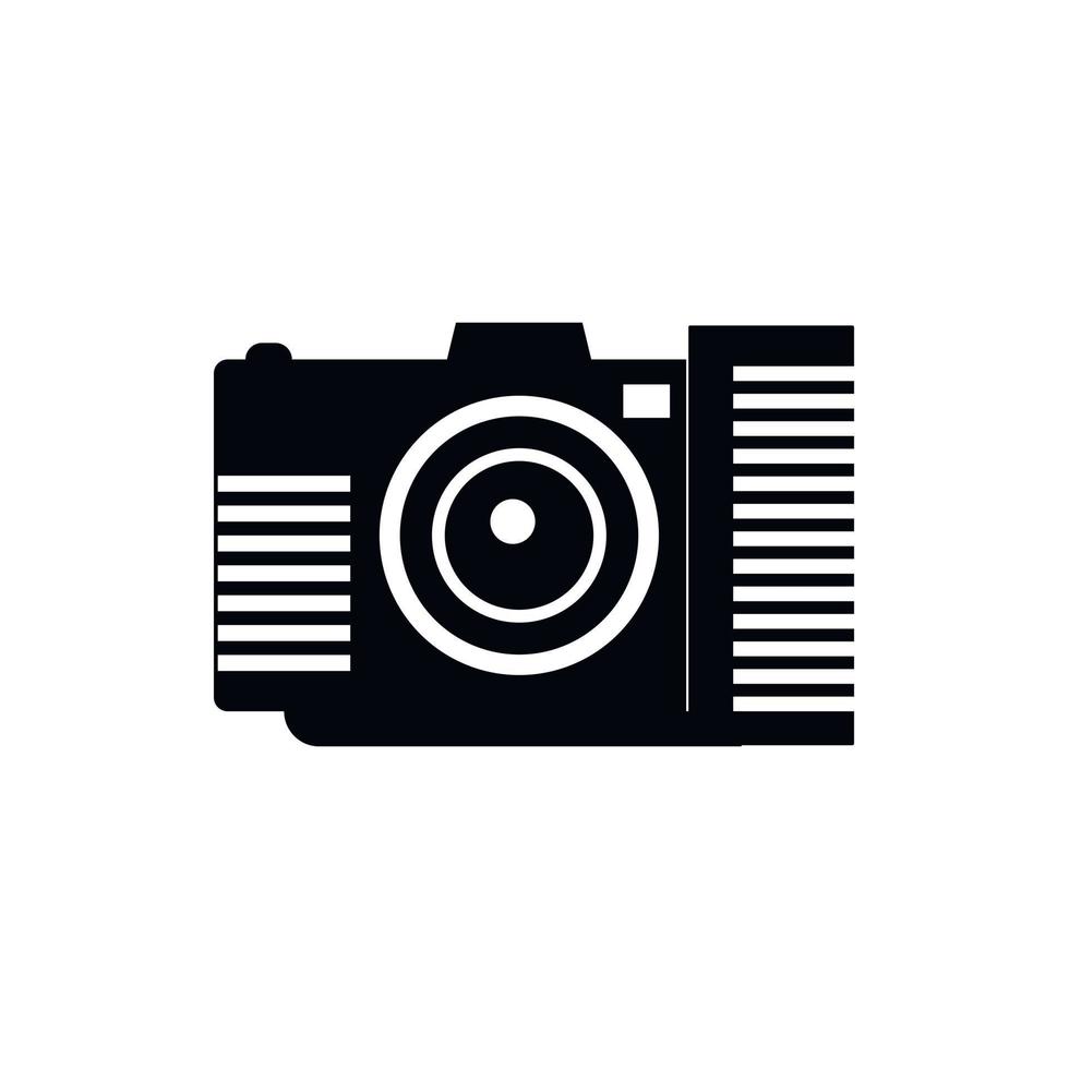 Camera icon, simple style vector