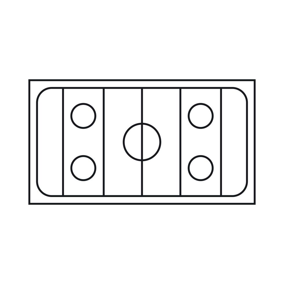 Ice hockey rink icon, outline style vector