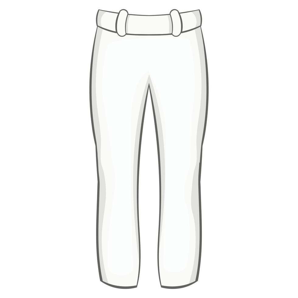 icono de pantalones de jugador de béisbol, estilo de dibujos animados vector