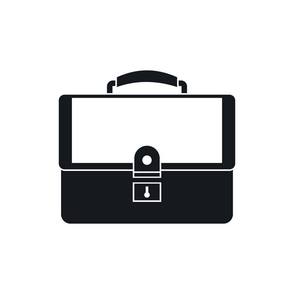 icono de maletín en estilo simple vector
