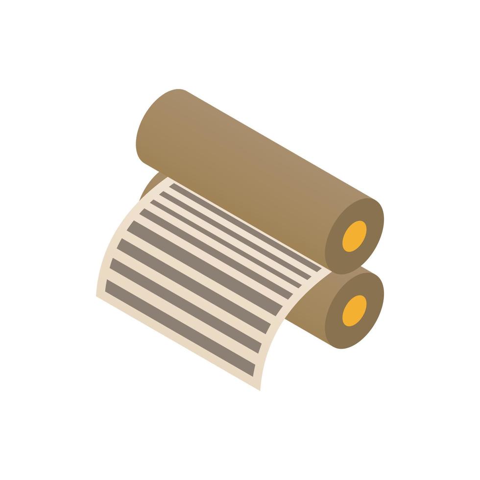 Platen for printing machines icon, cartoon style vector