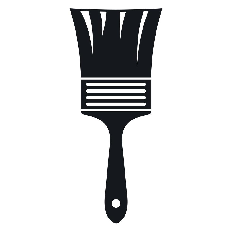 Paint brush icon, simple style vector