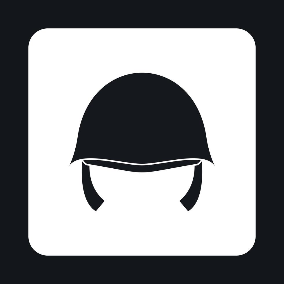 Military helmet icon, simple style vector