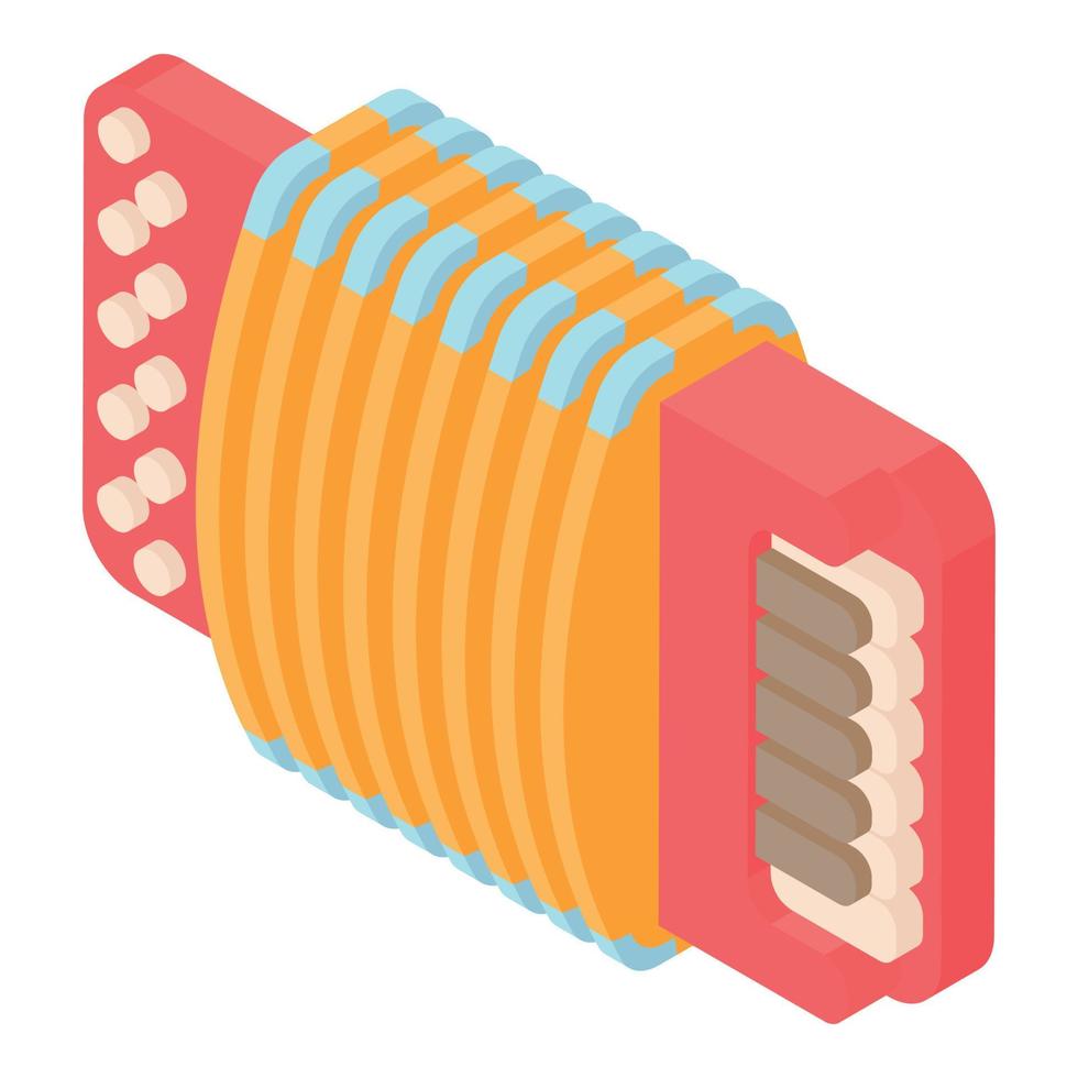 Modern accordion icon, cartoon style vector