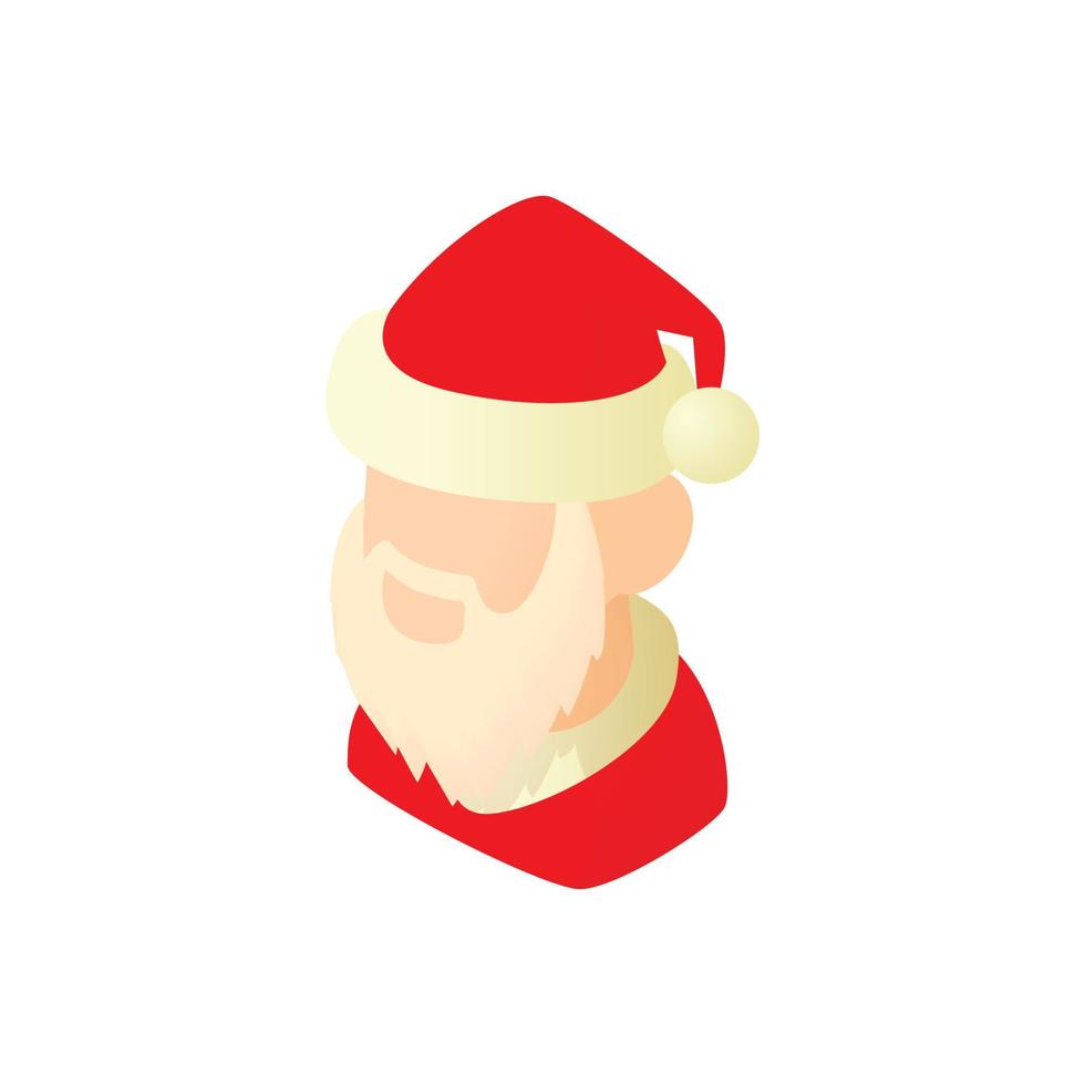Santa Claus icon, cartoon style vector