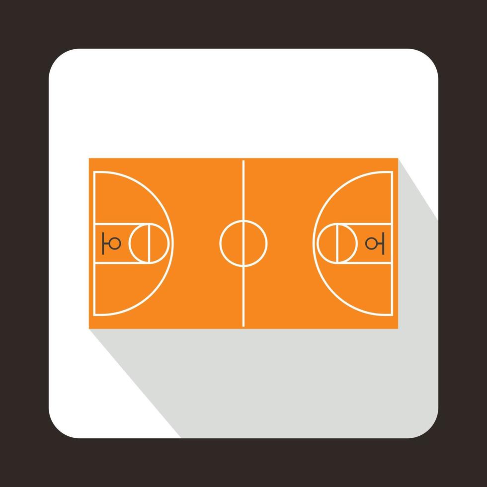 Basketball playground icon, flat style vector