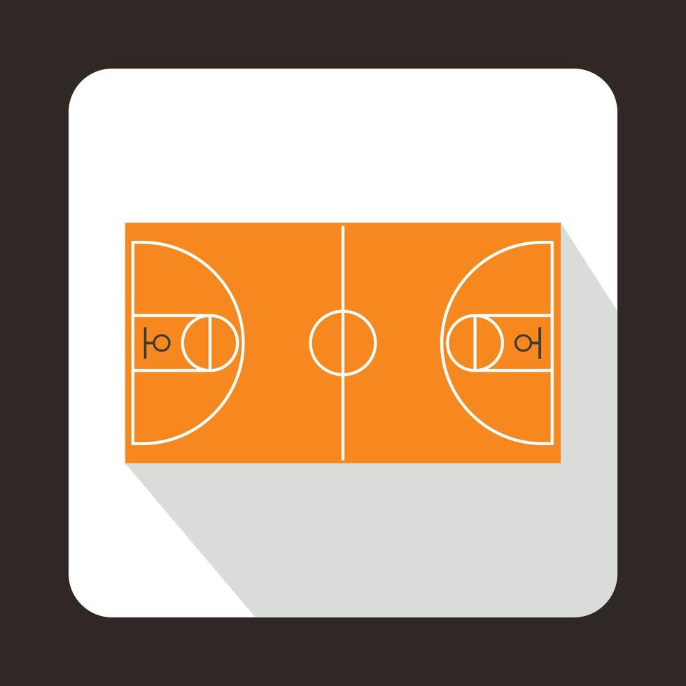 Basketball playground icon, flat style vector