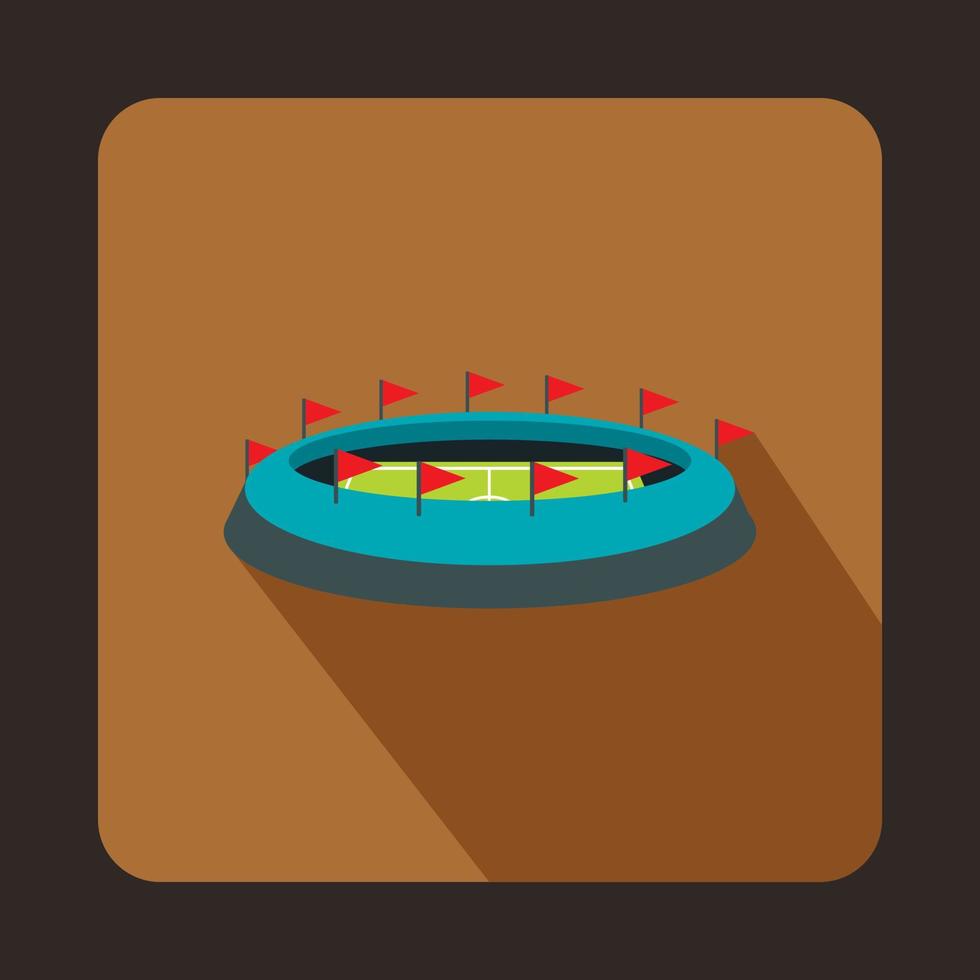 Football stadium icon, flat style vector