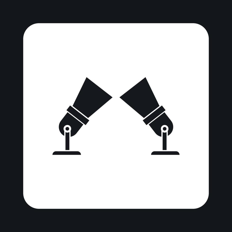 Two spotlights icon, simple style vector