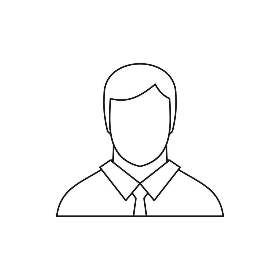 Manager icon in outline style vector