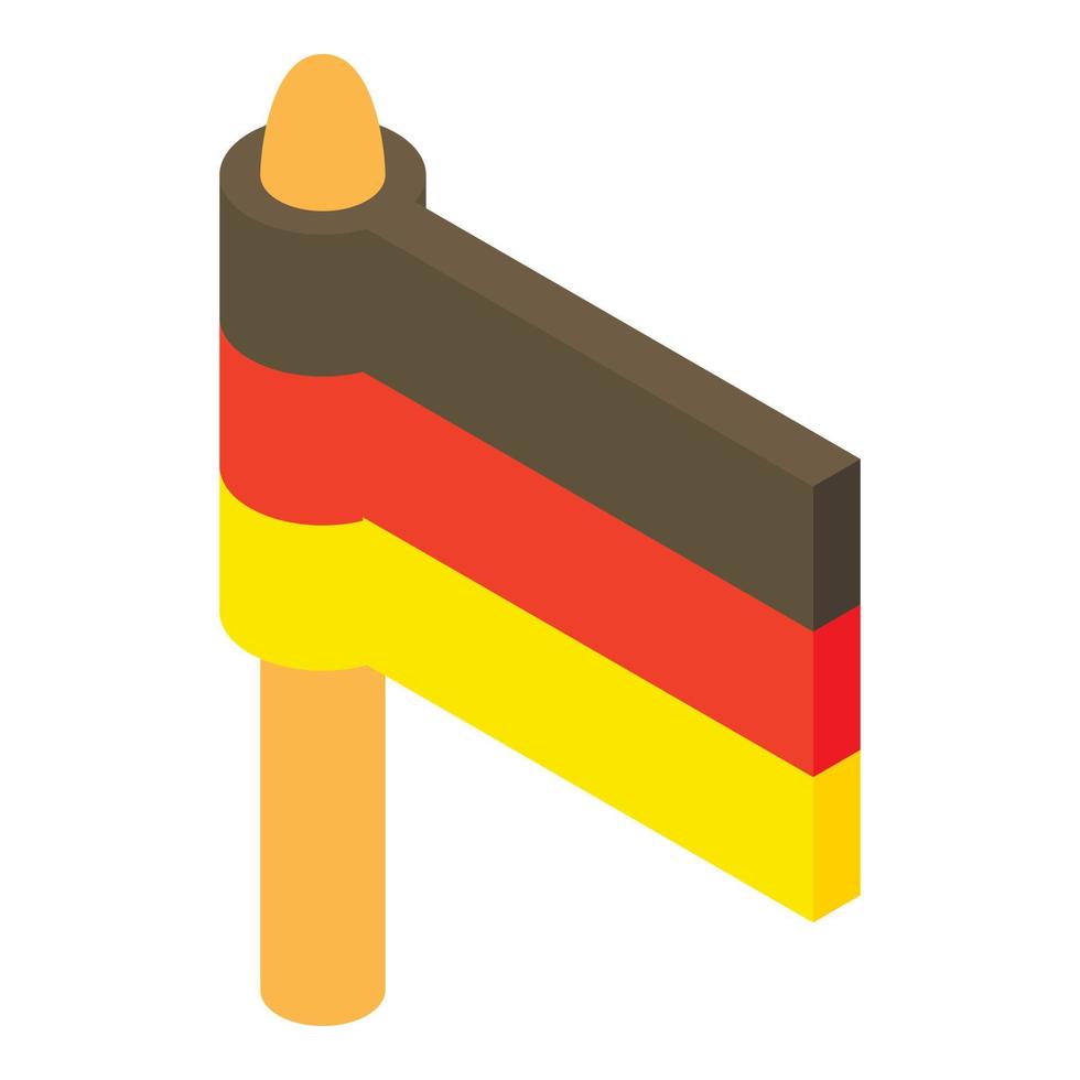 icono de la bandera de Alemania, estilo de dibujos animados vector