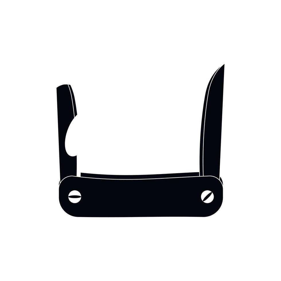 Folding knife icon, simple style vector