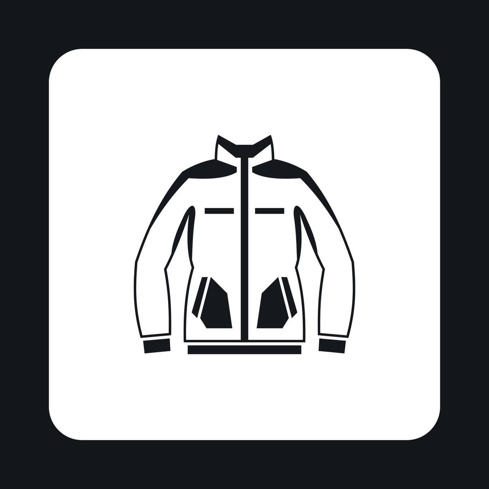 Mens winter jacket icon, simple style vector