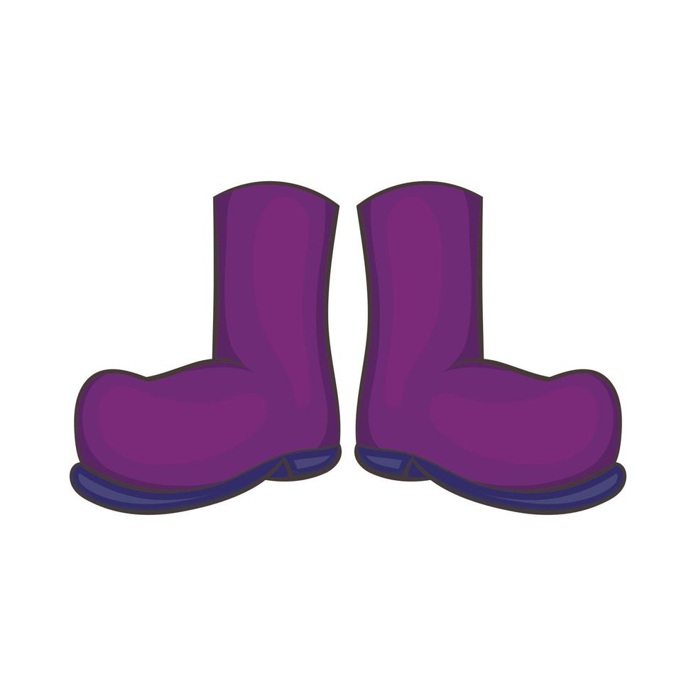 Rubber boots icon in cartoon style vector