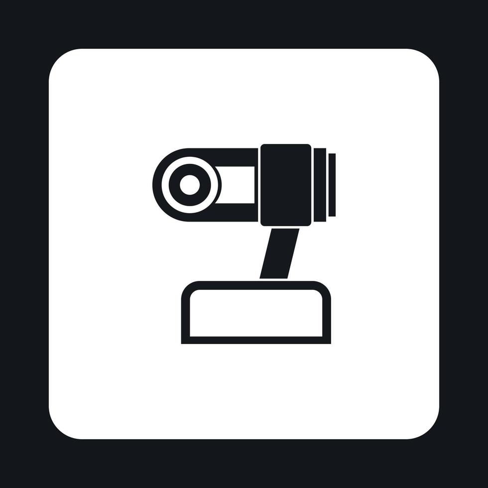 icono de cámara web en estilo simple vector