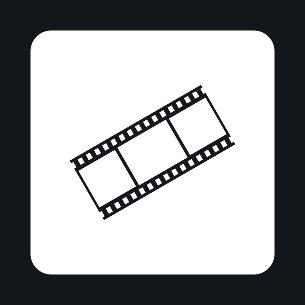 Film strip icon, simple style vector