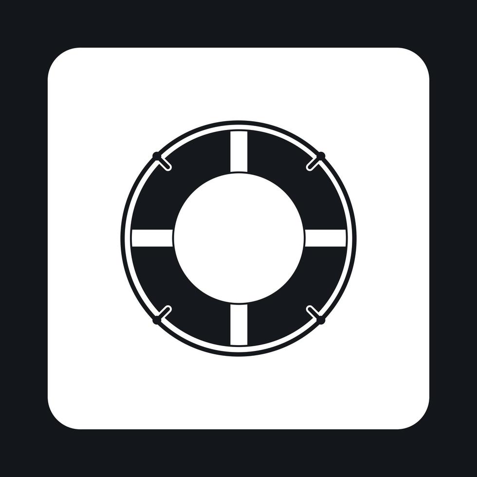 Lifebuoy icon in simple style vector