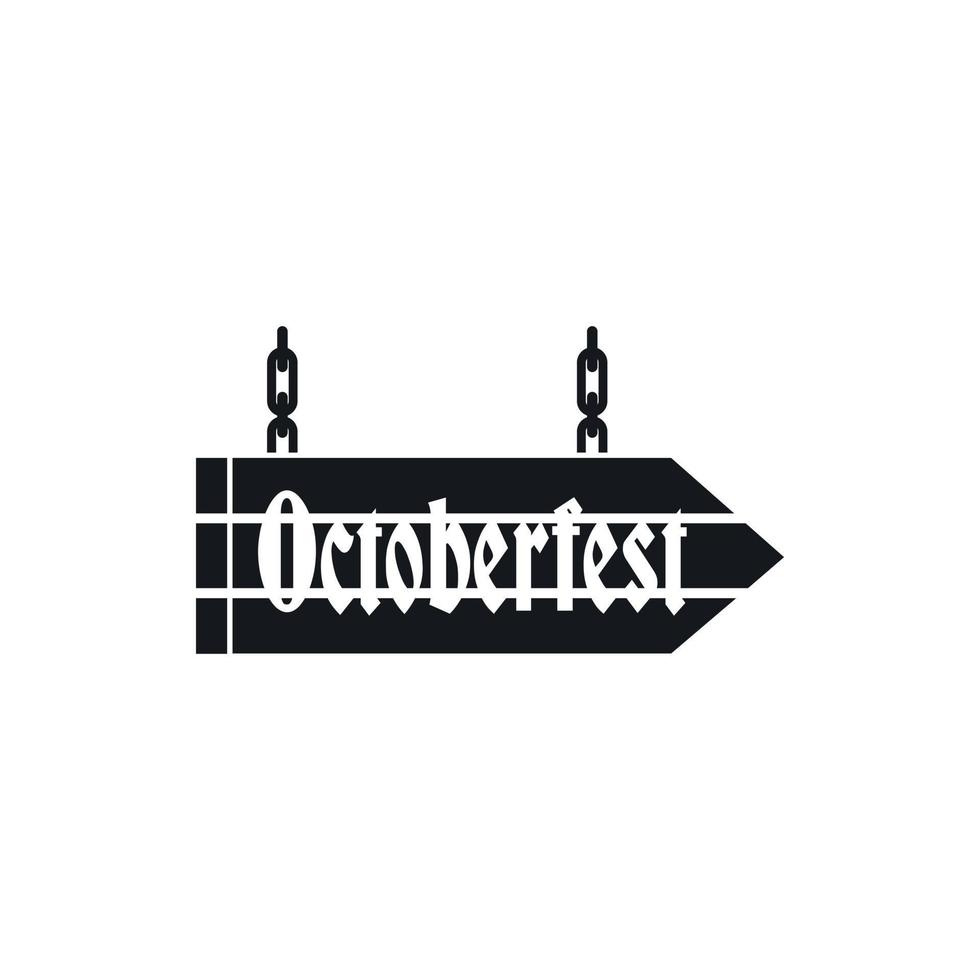 Sign octoberfest icon, simple style vector