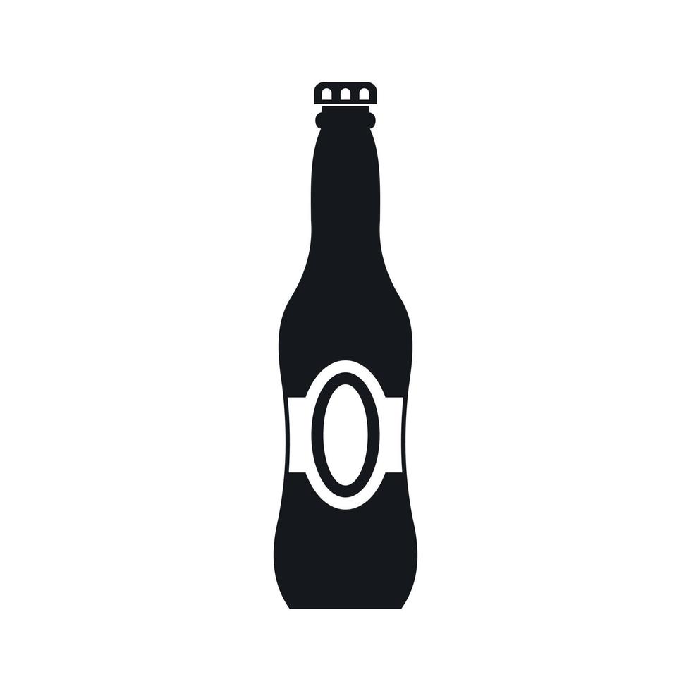 Bottle of beer icon, simple style vector