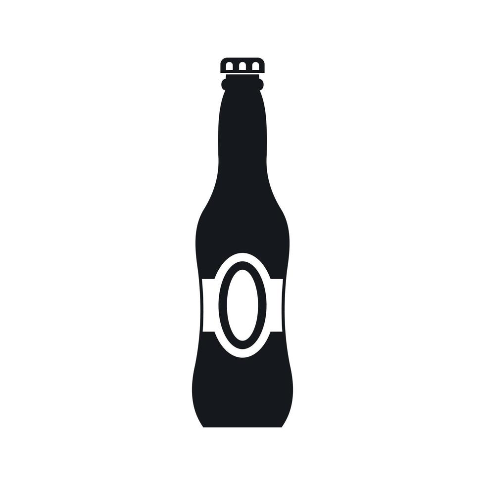 icono de botella de cerveza, estilo simple vector