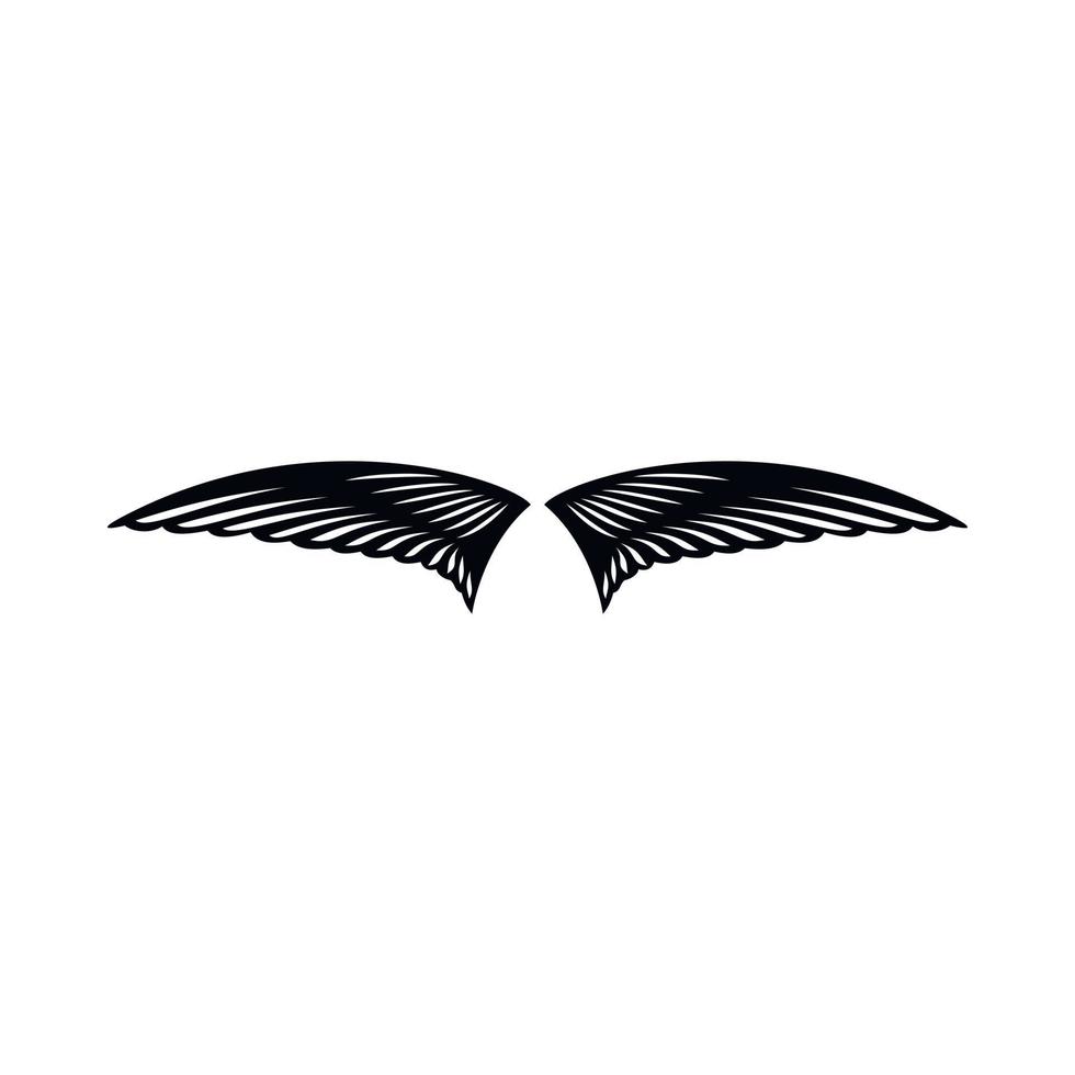 Bird wings icon, simple style vector