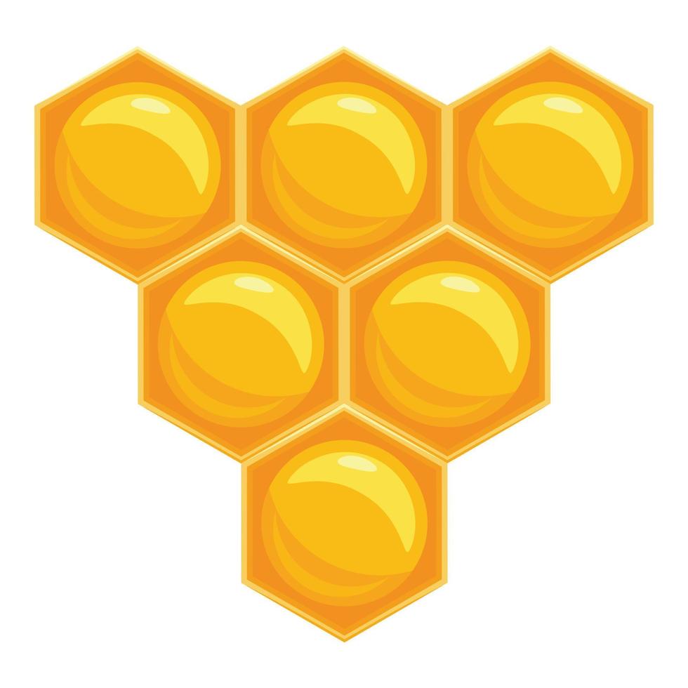 Honeycomb icon, cartoon style vector