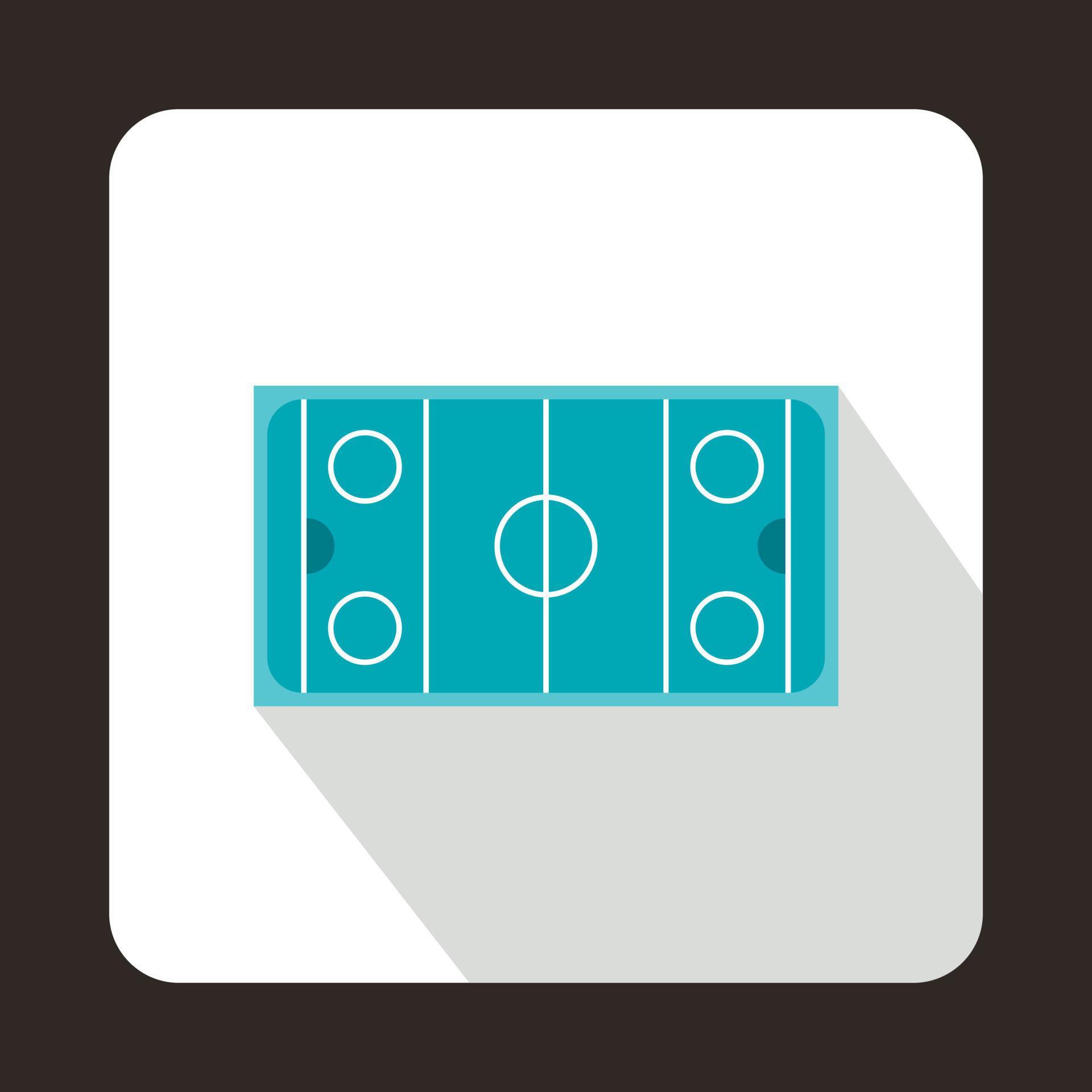 Hockey pitch icon, flat style 14589590 Vector Art at Vecteezy
