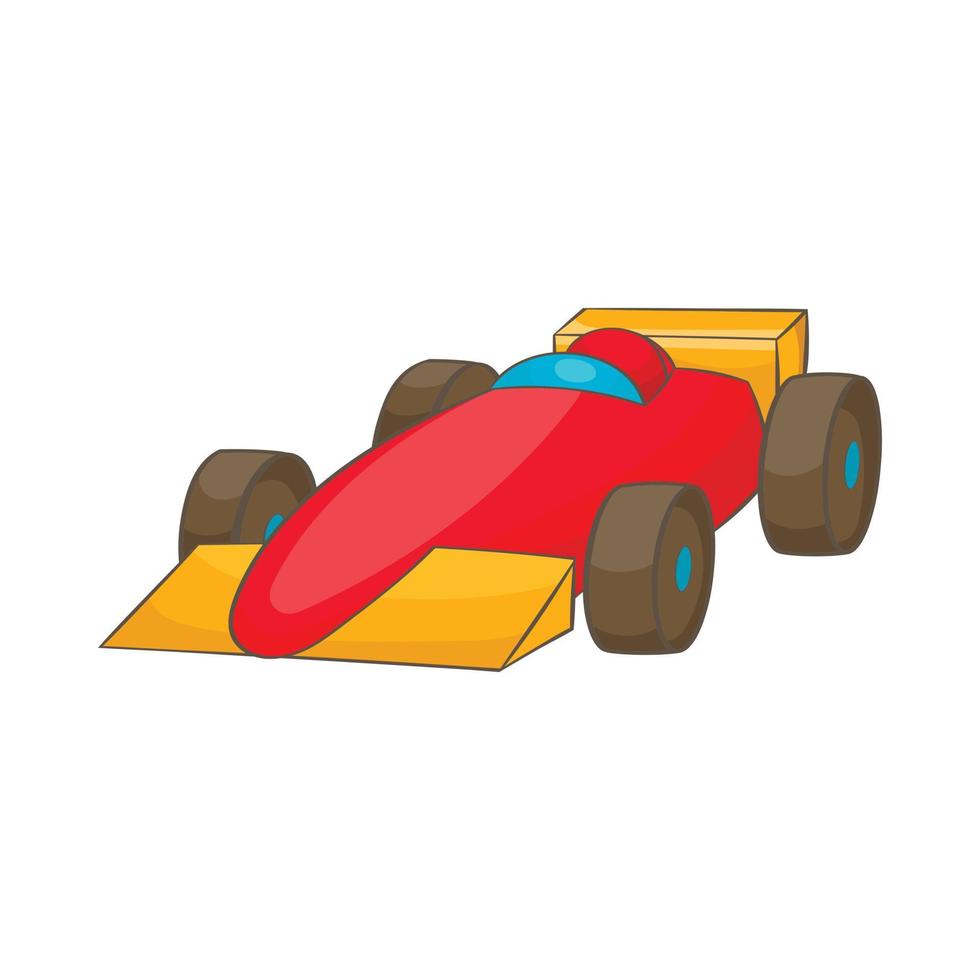 Race car icon, cartoon style vector