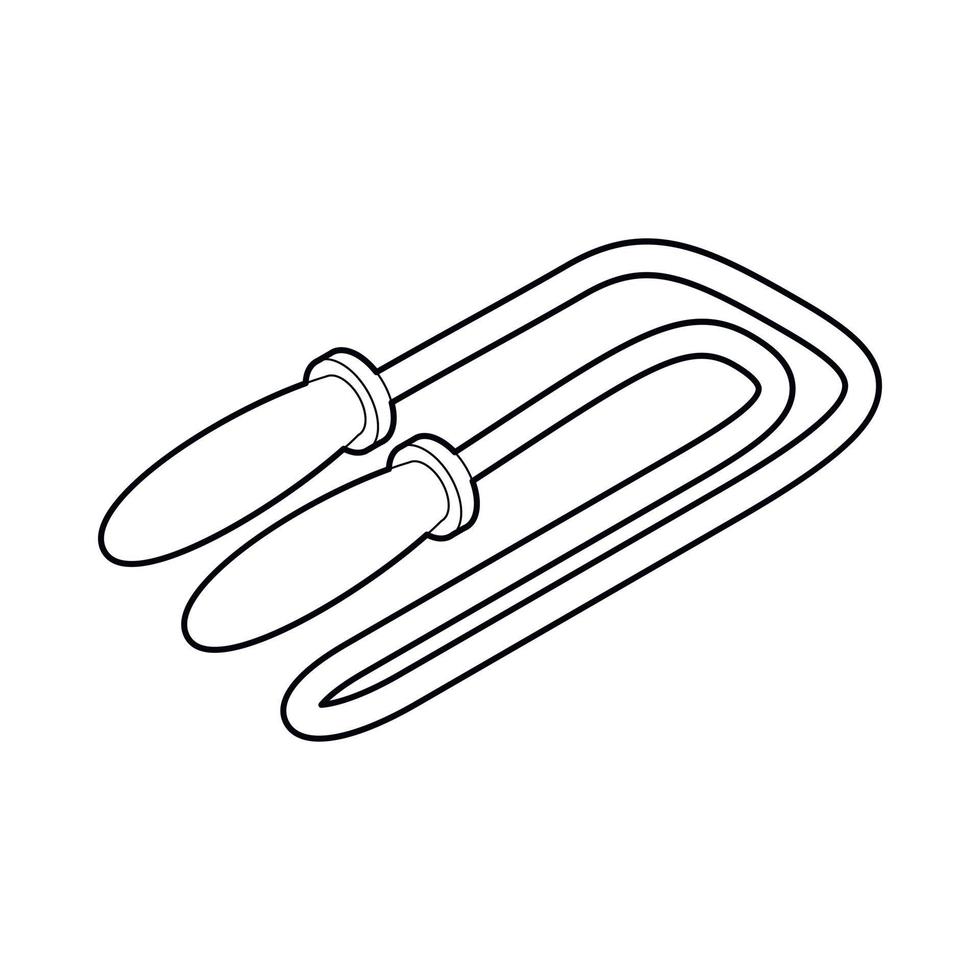 Skipping rope icon, outline style vector